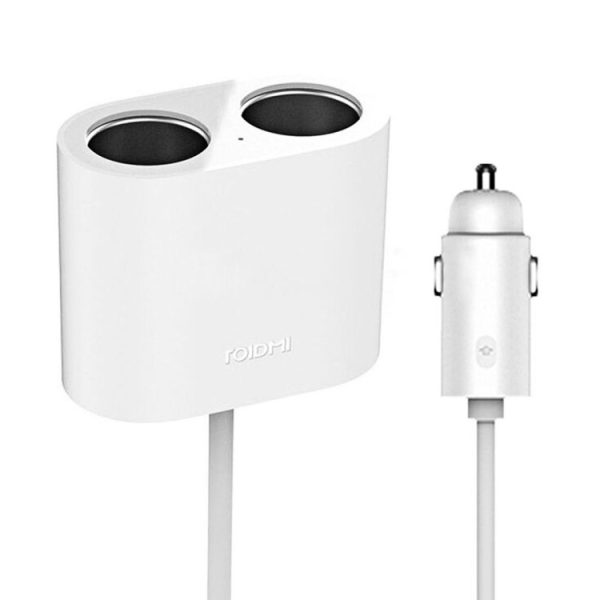 Originele Xiaomi Youpin ROIDMI 2 in 1 120W 10A sigarettenaansteker in de auto + dubbele USB-poort snellader autolader
