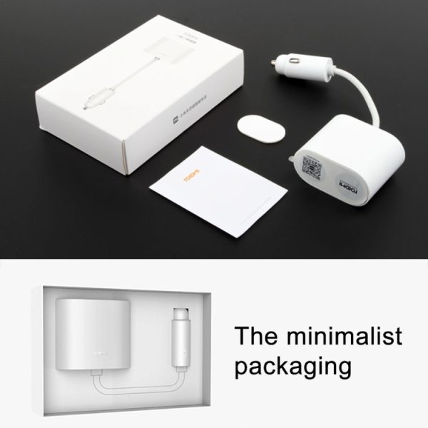 Originele Xiaomi Youpin ROIDMI 2 in 1 120W 10A sigarettenaansteker in de auto + dubbele USB-poort snellader autolader