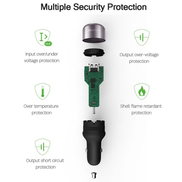 Originele Huawei CP31 18W Max Dual USB-poort snellaadautolader, CP31