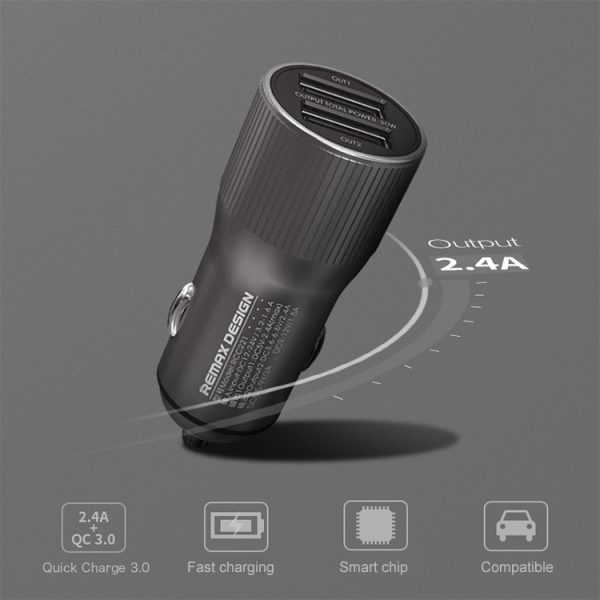 REMAX RCC221 Retour-serie QC3.0 dubbele USB-autolader