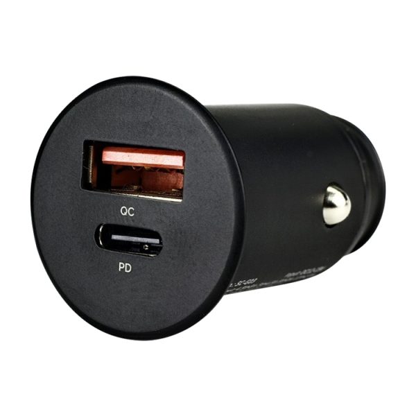 ROCK H15 dubbele poort USB + USB-C / Type-C PD30W autolader, H15