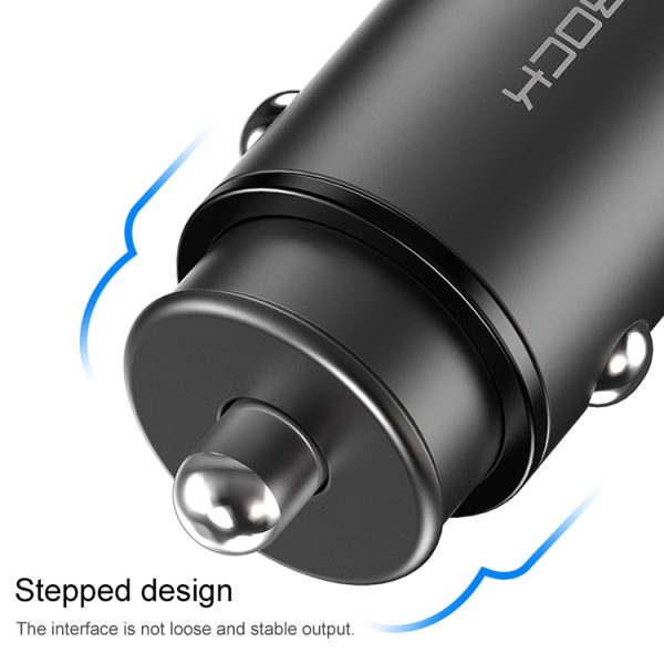ROCK H15 dubbele poort USB + USB-C / Type-C PD30W autolader, H15