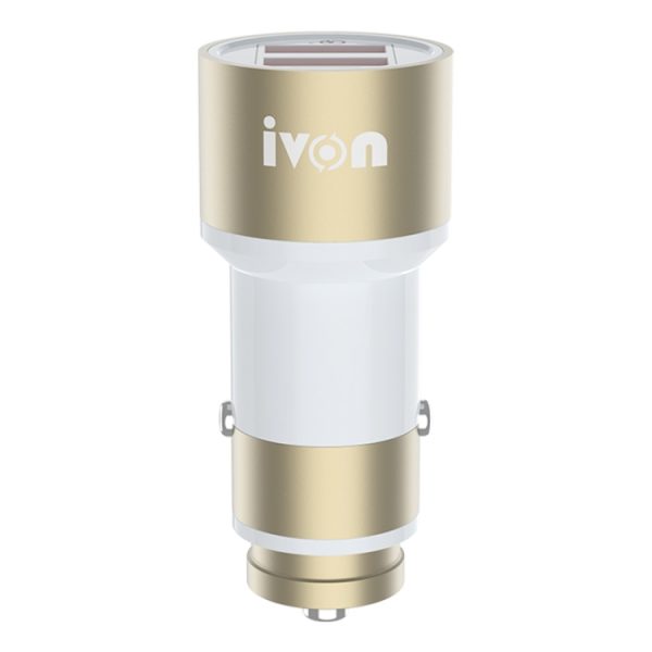 Ivon CC33 36W 6A Dual QC 3.0 USB Full Metal Auto Charger
