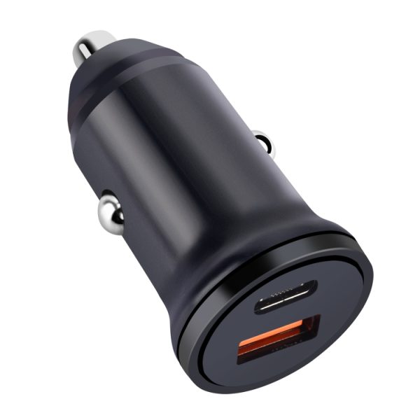 PD 20W USB-C / Type-C + QC 3.0 USB-interface snelladende autolader