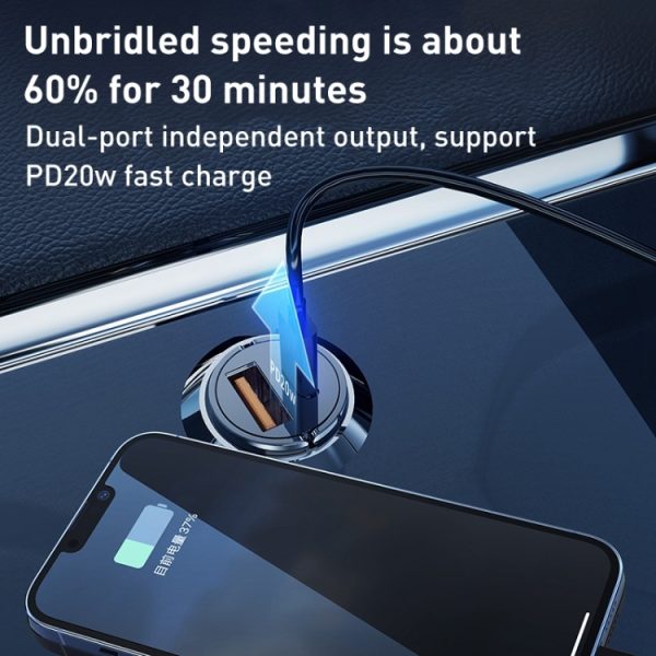 WK WP-C38 Mini PD20W USB + Type-C Autolader