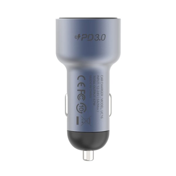 MOMAX UC16E 67W USB-C / Type-C + USB-autolader met twee poorten