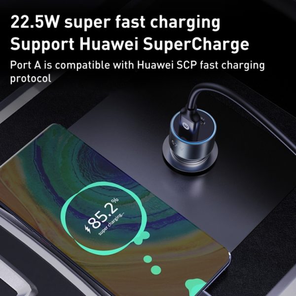 MOMAX UC16E 67W USB-C / Type-C + USB-autolader met twee poorten
