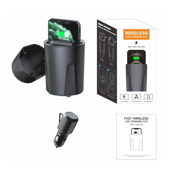 X13A 4-in-1 auto QI standaard oplaadbeker Draadloze snellader