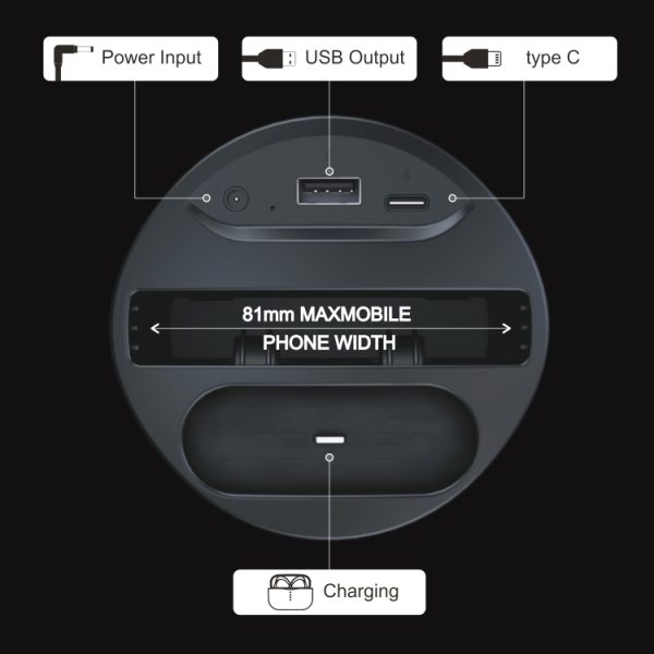 X13A 4-in-1 auto QI standaard oplaadbeker Draadloze snellader