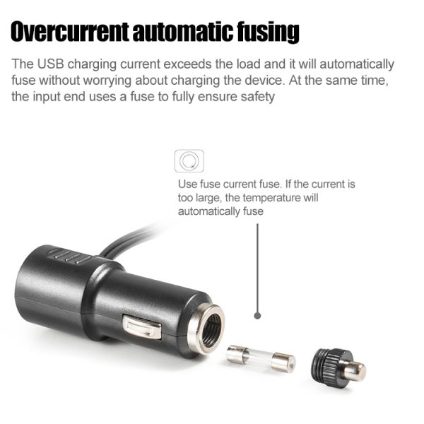 Bekerhouder Autolader Dubbele sigarettenaansteker 4USB-poorten Oplader Auto MP3-speler