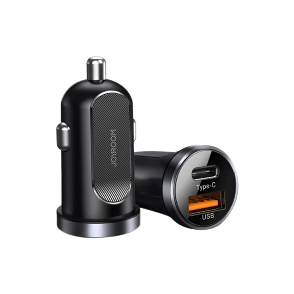 JOYROOM C-A08 30W Mini PD+QC3.0 slimme autolader met twee poorten, C-A08