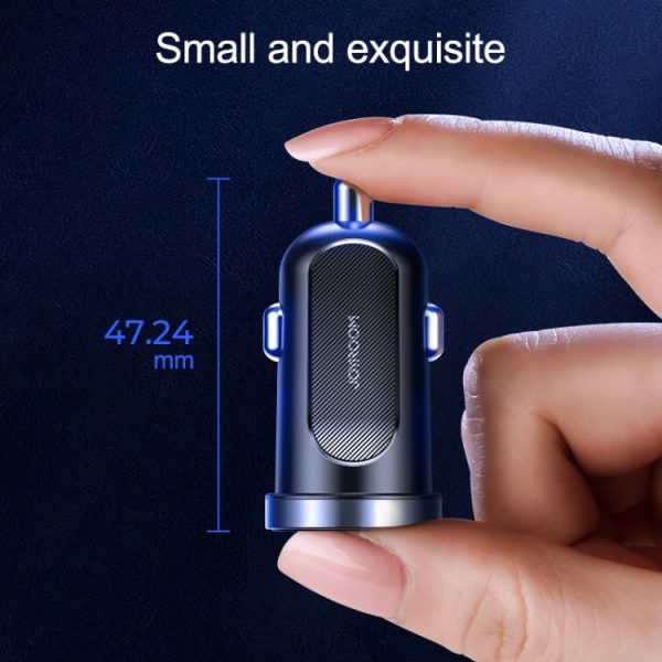 JOYROOM C-A08 30W Mini PD+QC3.0 slimme autolader met twee poorten, C-A08