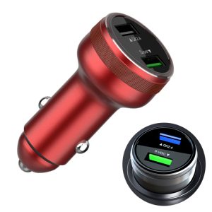 Dubbele USB 66W autoflitslader voor OPPO / Huawei, 66W (Red), 66W (Black), 66W (Silver)