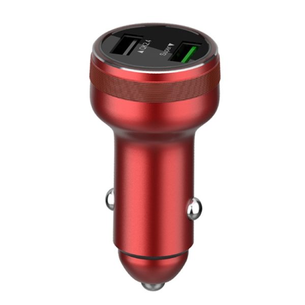 Dubbele USB 66W autoflitslader voor OPPO / Huawei, 66W (Red), 66W (Black), 66W (Silver)