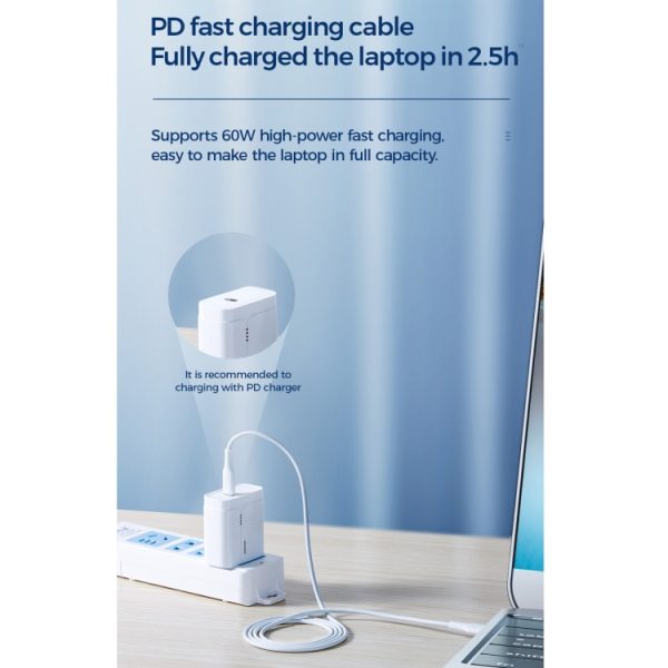 JOYROOM S-1230M3 60W PD Type-C / USB-C naar Type-C / USB-C snellaadgegevenskabel, 1.2m, 1.8m
