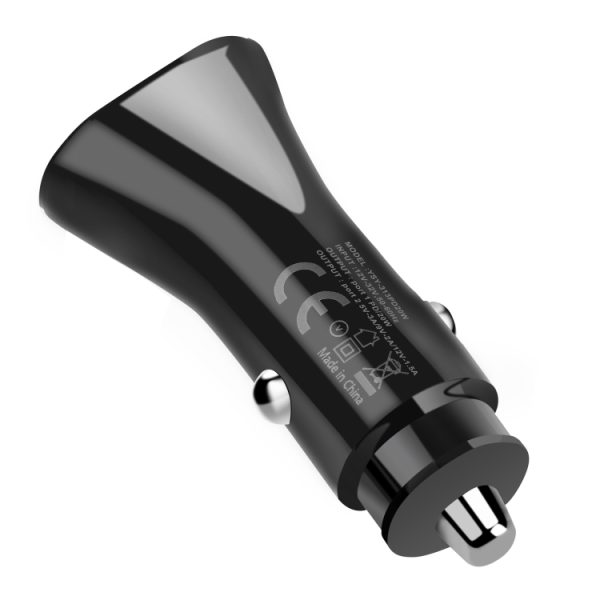 YSY-313PD20W QC3.0 USB + PD 20W USB-C / Type-C driehoek dubbele poorten snel opladen autolader, Car Charger