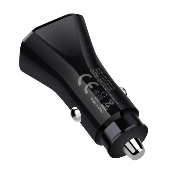 YSY-316PD20W QC3.0 USB + PD 20W USB-C / Type-C polygoon dubbele poorten snelladende autolader, Car Charger