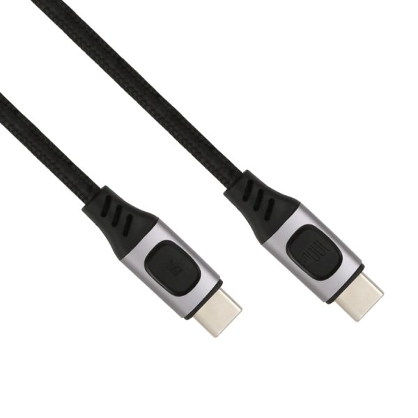 100W 5A USB-C / Type-C mannelijk naar USB-C / Type-C mannelijk PD Snel opladen gevlochten datakabel, 1m, 1.5m, 2m