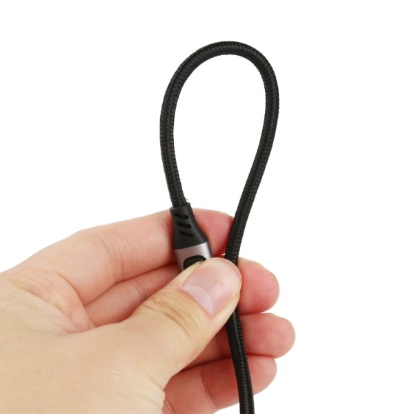 100W 5A USB-C / Type-C mannelijk naar USB-C / Type-C mannelijk PD Snel opladen gevlochten datakabel, 1m, 1.5m, 2m