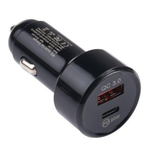 LZ-201 PD 20W USB-C / Type-C + QC 3.0 USB Mini snelle autolader