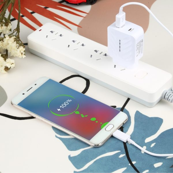 LZ-822A+C PD 20W USB-C / Type-C + QC 3.0 USB snelle reislader,, US Plug, EU Plug