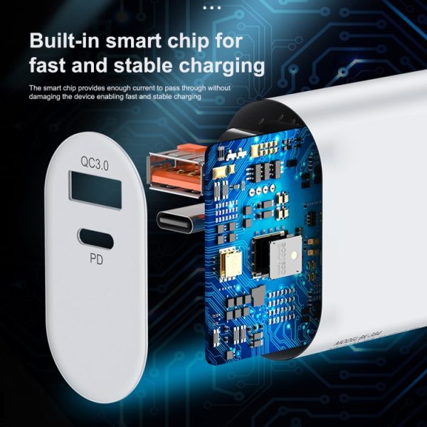 LZ-822A+C PD 20W USB-C / Type-C + QC 3.0 USB snelle reislader,, US Plug, EU Plug