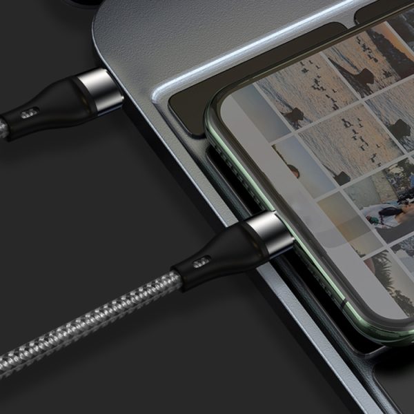 PD 60W USB-C / Type-C naar USB-C / Type-C snel opladen nylon gevlochten datakabel, 1m, 2m