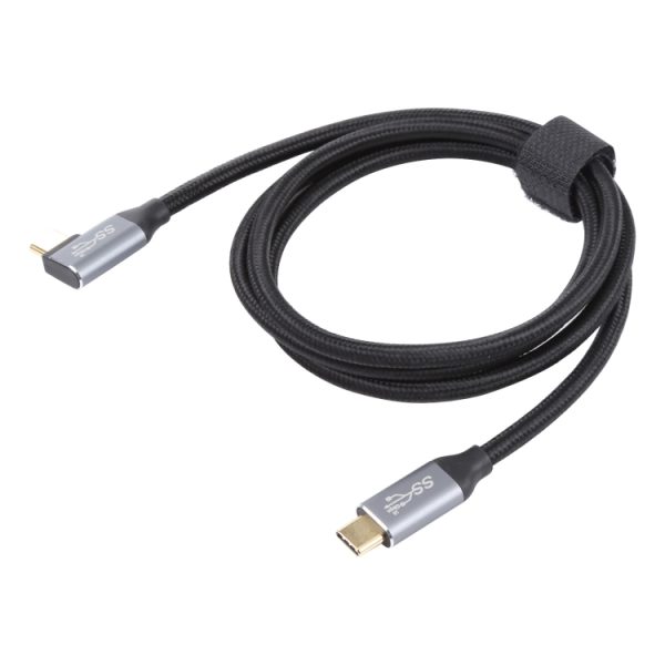 USB-C / Type-C male naar USB-C / Type-C elleboog transmissie datakabel, 0.5m, 1m, 1.5m, 2m, 3m