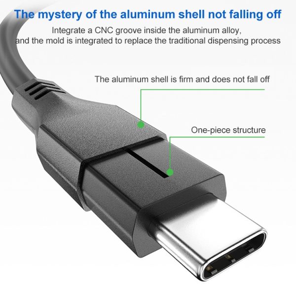 100 W USB-C / Type-C 4.0 mannelijk naar USB-C / Type-C 4.0 mannelijk volledig functionele datakabel voor Thunderbolt 3, 0.5m, 0.8m, 1m