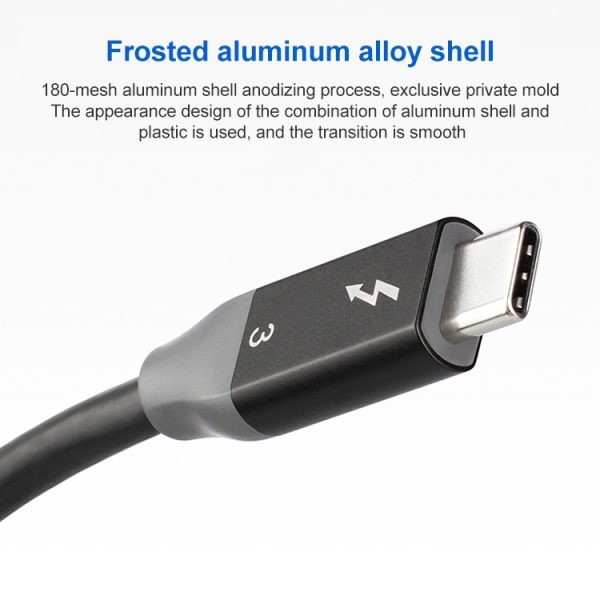 100 W USB-C / Type-C 4.0 mannelijk naar USB-C / Type-C 4.0 mannelijk Tweekleurige volledig functionele datakabel voor Thunderbolt 3, 0.31m, 0.61m, 0.95m, 1.22m