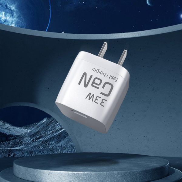 WK WP-U133 GAN 33W CUBE SUIKER GALLIUM NITRIDE-oplader met USB naar USB-C / TYPE-C-gegevenskabel, CN-stekker