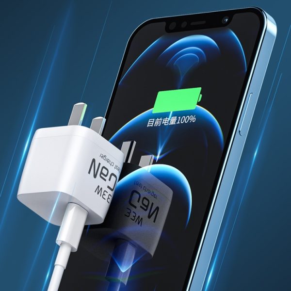 WK WP-U133 GAN 33W CUBE SUIKER GALLIUM NITRIDE-oplader met USB naar USB-C / TYPE-C-gegevenskabel, CN-stekker