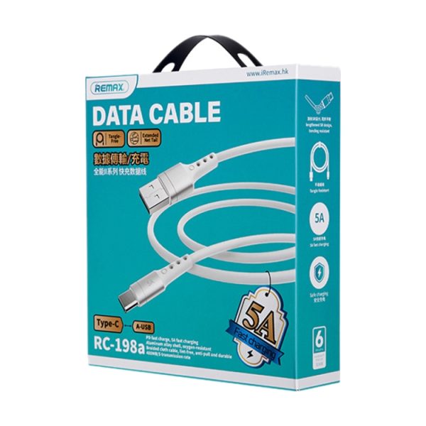 REMAX RC-198C-C Chaining II-serie PD 65W USB-C / Type-C naar USB-C / Type-C snellaaddatakabel, kabellengte: 1m, RC-198C-C