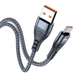 ADC-005 6A USB naar USB-C / Type-C geweven snellaadgegevenskabel, 0.5m, 3m