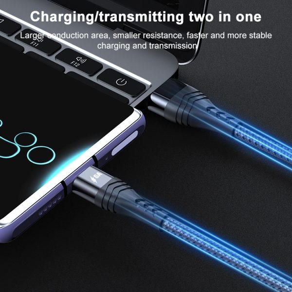 ADC-005 6A USB naar USB-C / Type-C geweven snellaadgegevenskabel, 0.5m, 3m