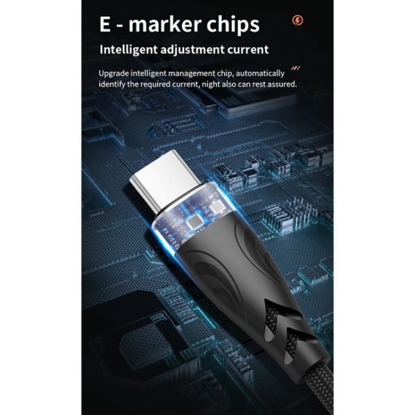 ADC-008 100 W USB-C / Type-C naar USB-C / Type-C snellaadgegevenskabel, 1m, 2m