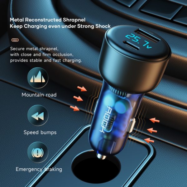 ROCK H16 PD 72W Type-C / USB-C + USB DUAL PORTS Autolader