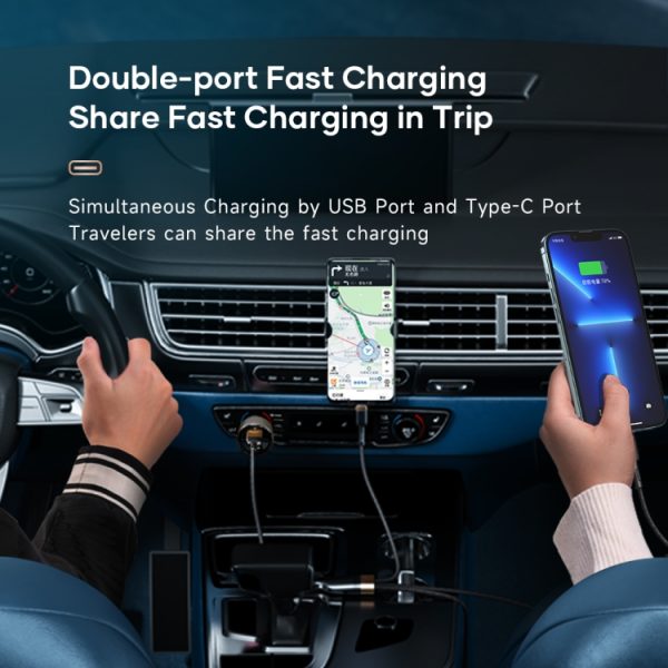 ROCK H16 PD 72W Type-C / USB-C + USB DUAL PORTS Autolader