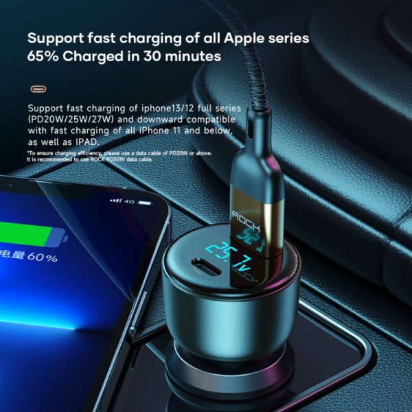 ROCK H16 PD 72W Type-C / USB-C + USB DUAL PORTS Autolader