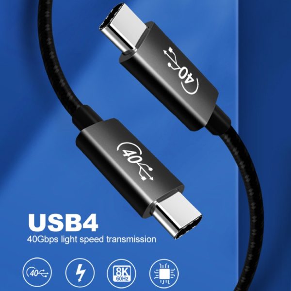 PD 100 W USB-C / Type-C naar USB-C / Type-C Thunderbolt 4 volledig functionele datakabel, 0.5m, 1m, 1.5m, 2m