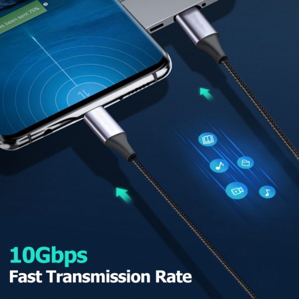 USB-C / Type-C Male naar USB-C / Type-C Male Thunderbolt 3 datakabel, 30cm, 50cm, 80cm, 1m, 1.2m