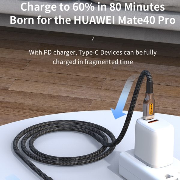awei CL-125T Type-C / USB-C naar Type-C / USB-C snellaaddatakabel, lengte: 1m