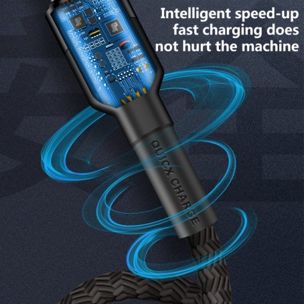 5A Beauty Tattoo USB-oplaadkabel, kabellengte: 1m, USB-C / Type-C, Micro USB, 8 Pin