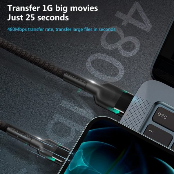 5A Beauty Tattoo USB-oplaadkabel, kabellengte: 1m, USB-C / Type-C, Micro USB, 8 Pin