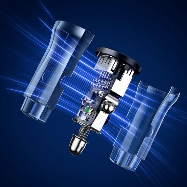 USAMS US-CC162 C31 5V3A Transparante dubbele USB-mini-autolader, C31