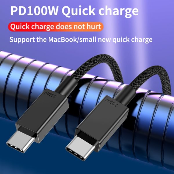 100 W USB-C / Type-C naar USB-C / Type-C snellaadgegevenskabel, 0.5m, 1m, 2m, 3m