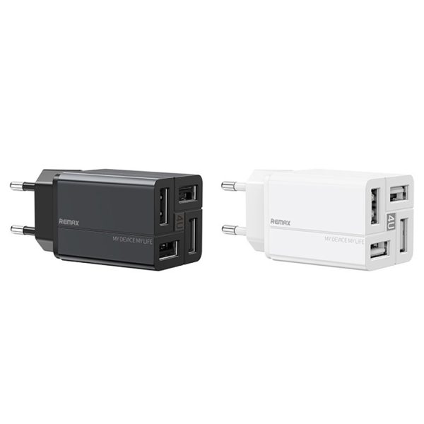 REMAX RP-U43 3.4A 4 USB-poort snellader, EU Plug, UK Plug