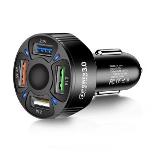TE-094 4 in 1 Sigarettenaansteker Conversie Plug Multifunctionele USB Auto Snellader
