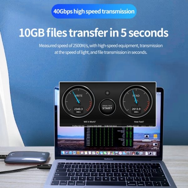 PD240W 40Gbps USB4 snellaadgegevenskabel, 0.5m, 1m, 1.5m, 2m