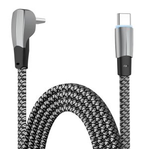 3A USB-C/Type-C naar USB-C/Type-C elleboogsnellaadgegevenskabel, 3A Type-C to Type-C 1.2m, 3A Type-C to Type-C 2m